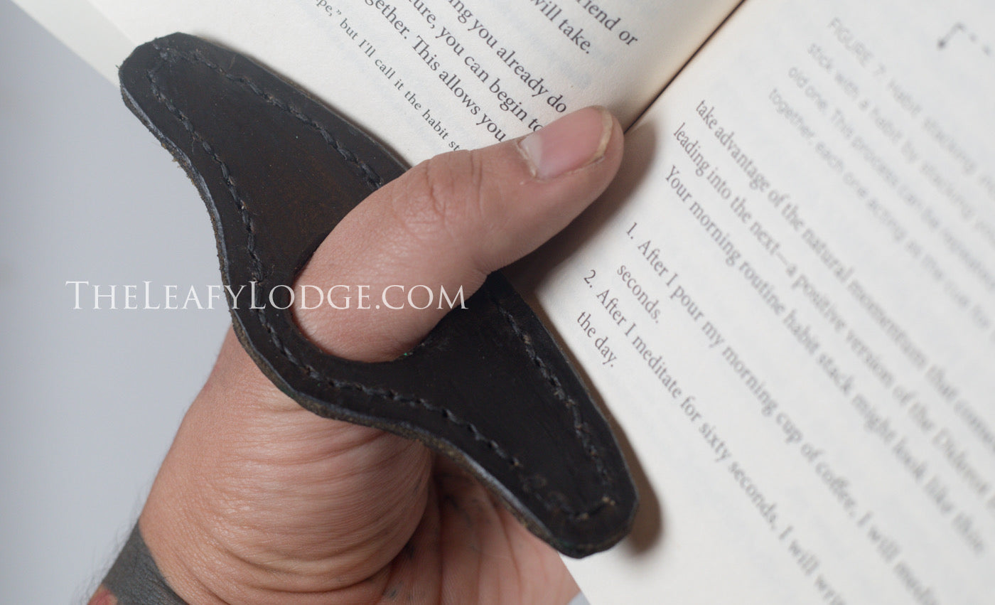 Handmade Leather Page Holder for Bookworms