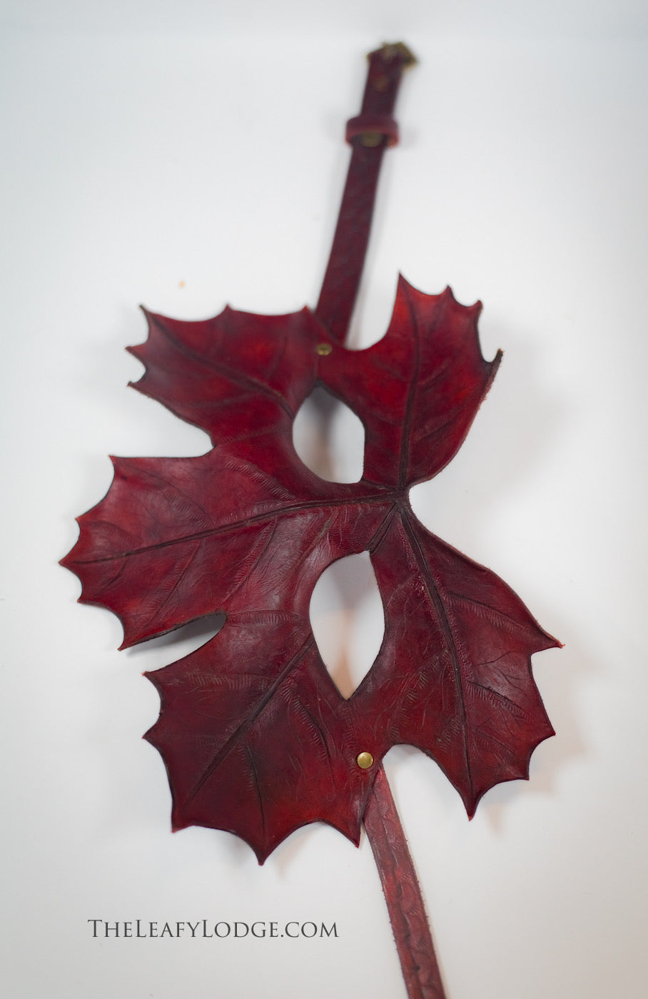Handcrafted Leather Maple Leaf Mask