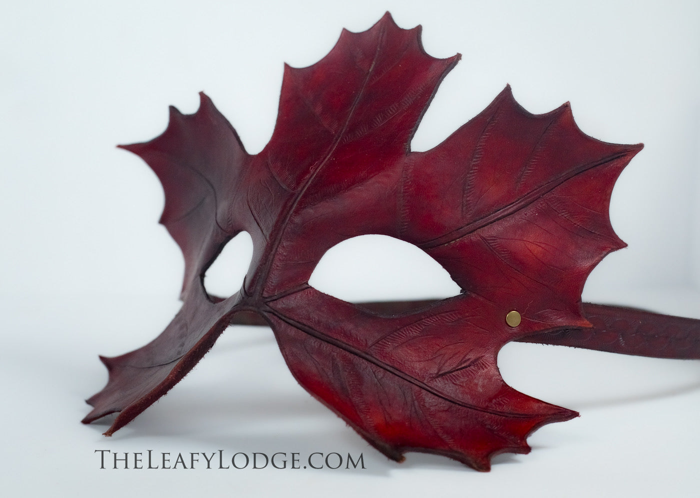 Handcrafted Leather Maple Leaf Mask
