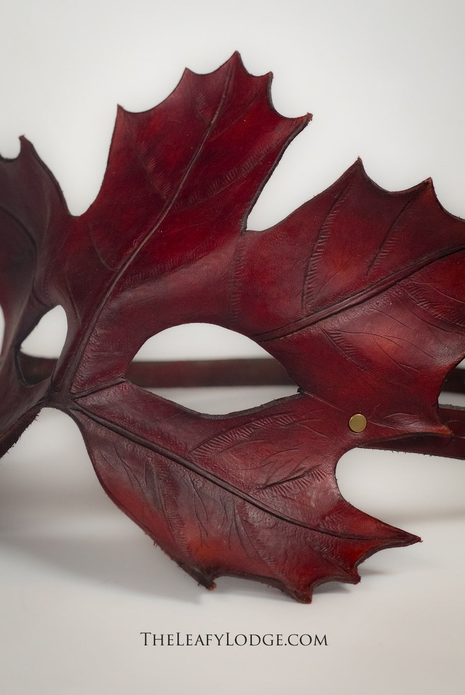 Handcrafted Leather Maple Leaf Mask
